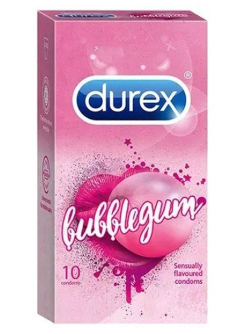 Durex 10 Pcs Bubble-Gum Flavoured Condom - Image 1