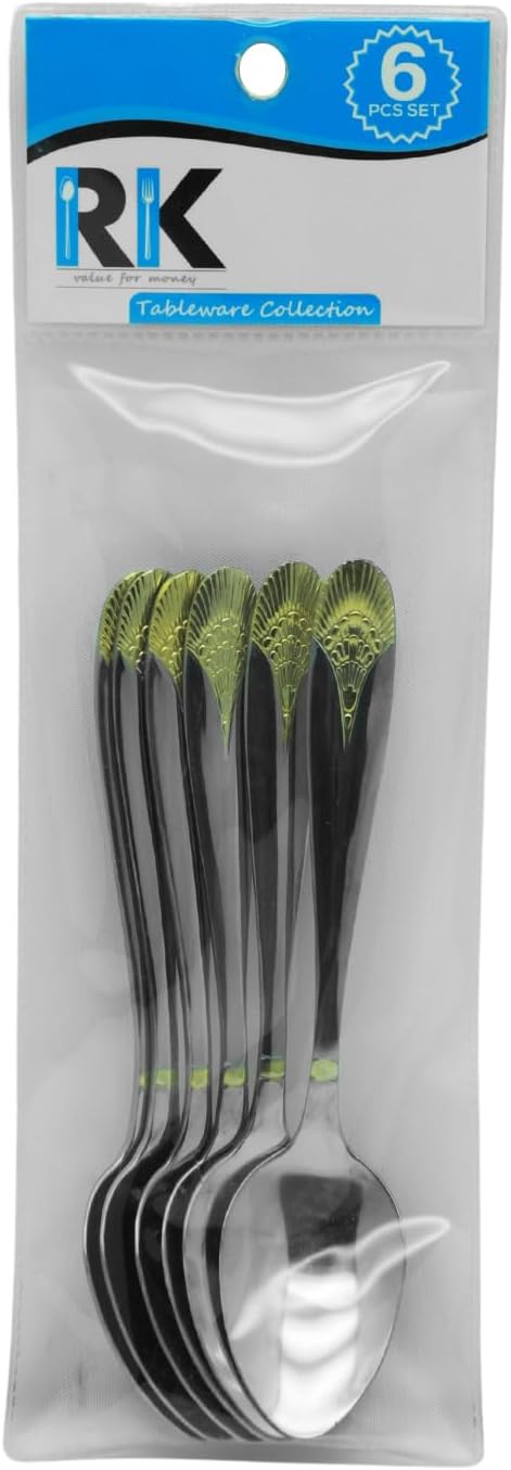 راج طقم ملاعق مكوّن من 6 قطع فضي 14سم - Image 4