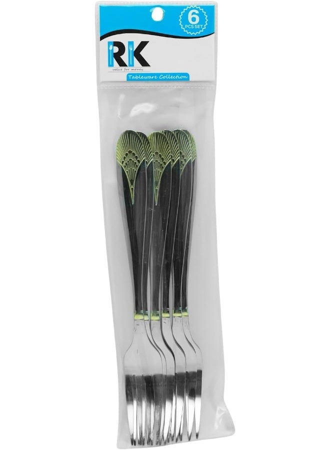 راج طقم شوك مكون من 6-قطع فضي 21سم - Image 4