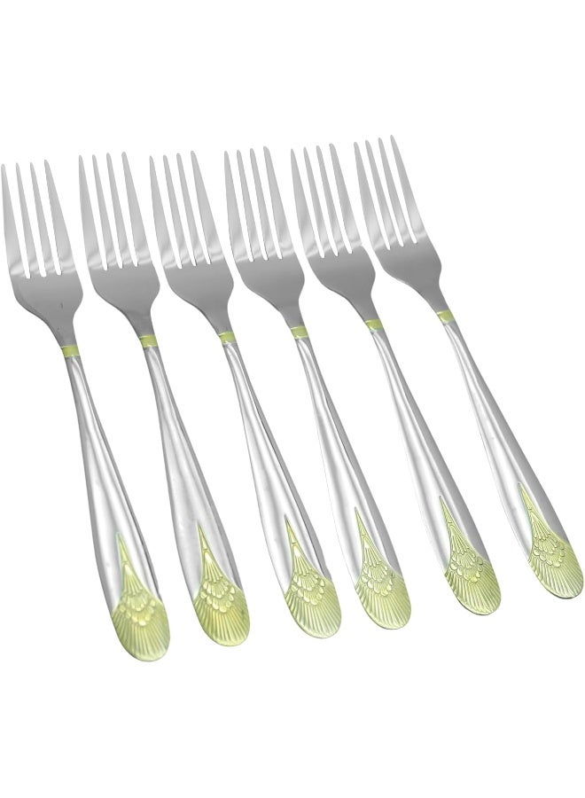 راج طقم شوك مكون من 6-قطع فضي 21سم - Image 1