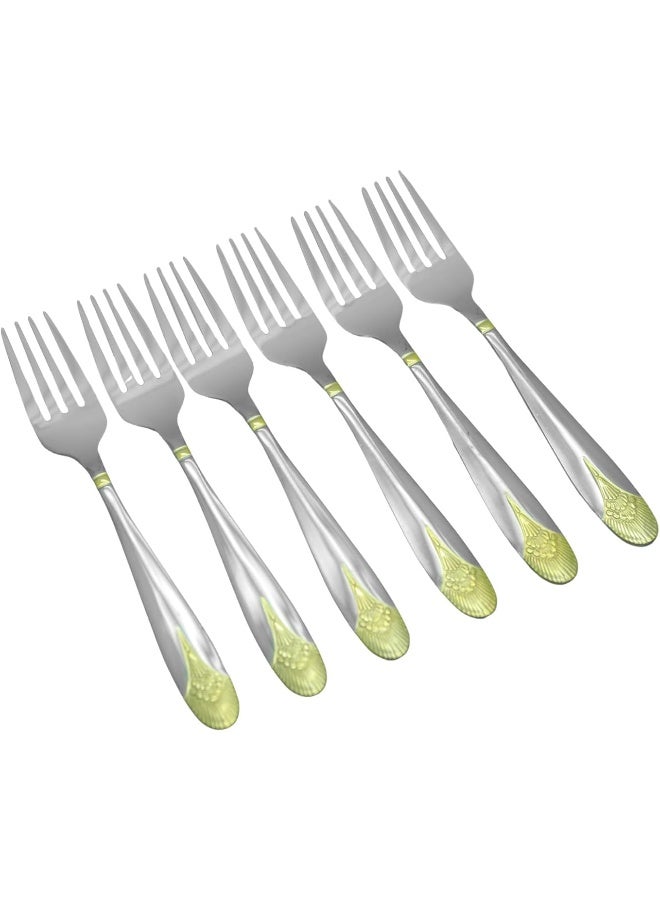 راج طقم شوك مكون من 6-قطع فضي 14.5سم - Image 1