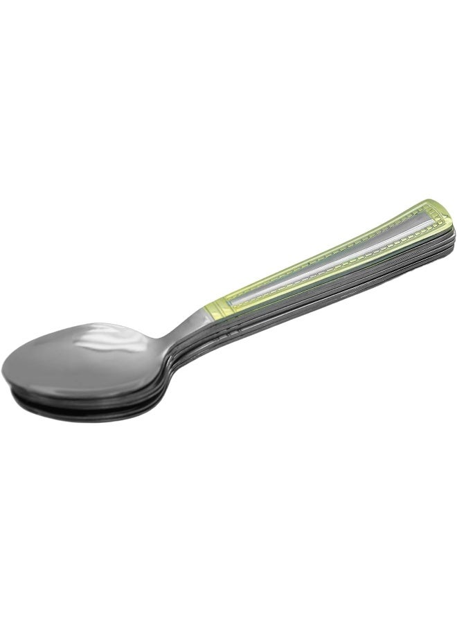 راج طقم ملاعق مكوّن من 6 قطع فضي / ذهبي 15سم - Image 3