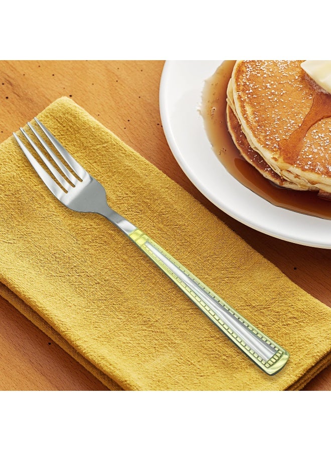 راج طقم شوك مكون من 6-قطع فضي / ذهبي 20.5سم - Image 4