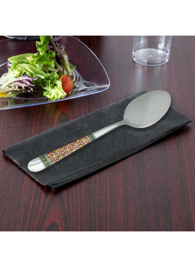 راج طقم ملاعق مكوّن من 6 قطع فضي / أحمر 20.5سم - Image 4