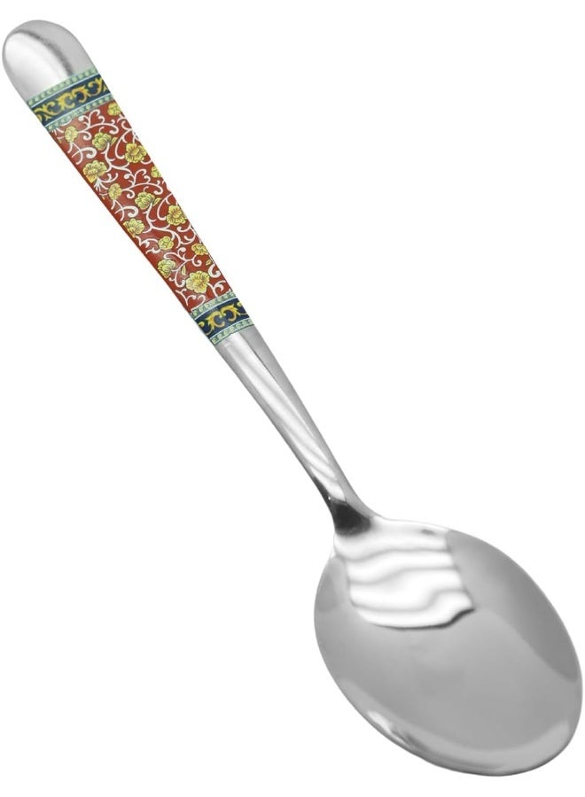 راج طقم ملاعق مكوّن من 6 قطع فضي / أحمر 20.5سم - Image 2