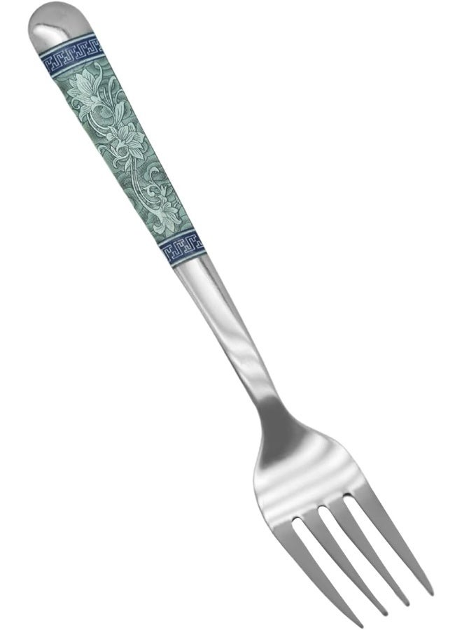 راج طقم شوك مكون من 6-قطع فضي / أزرق 15سم - Image 2