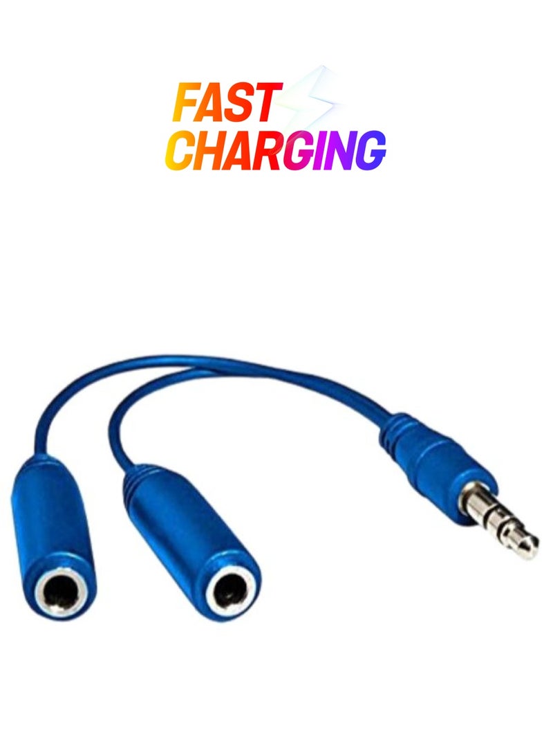 Astrum Aux Audio Splitter Blue - Image 1