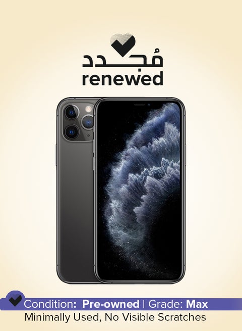 Renewed - iPhone 11 Pro Max 64GB Space Grey 4G With Facetime - International Version