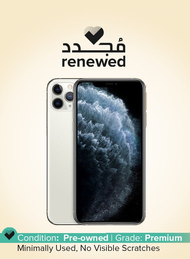 Apple - Renewed - iPhone 11 Pro Max 64GB Silver 4G With Facetime - International Version - Image 1