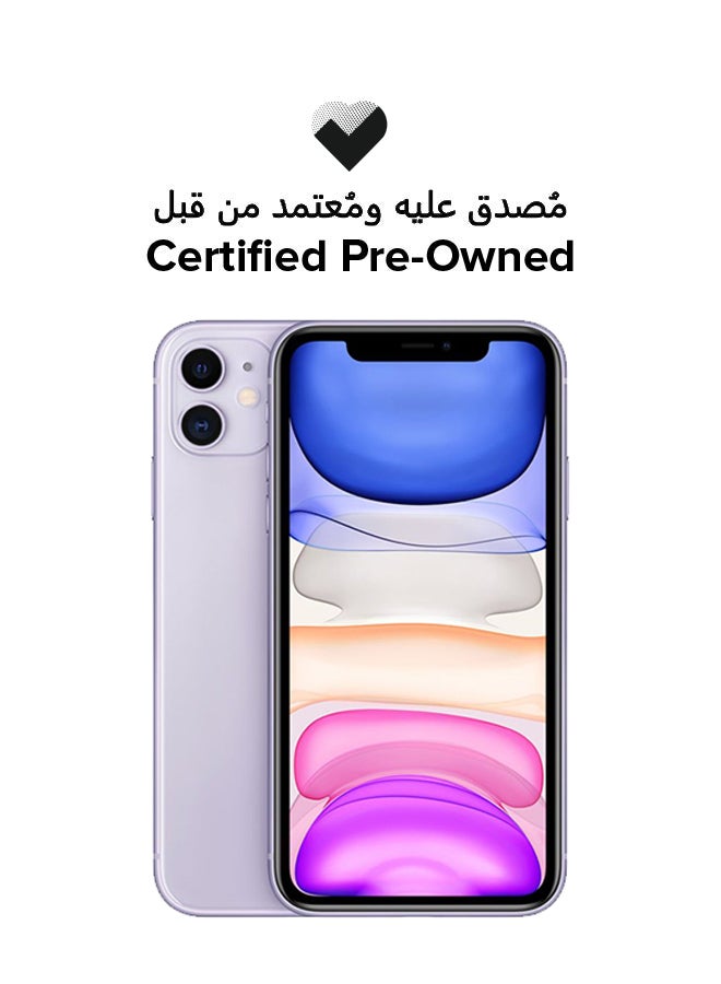 Apple Certified Pre Owned - iPhone 11 128GB Purple 4G With Facetime - International Version  - Image 1