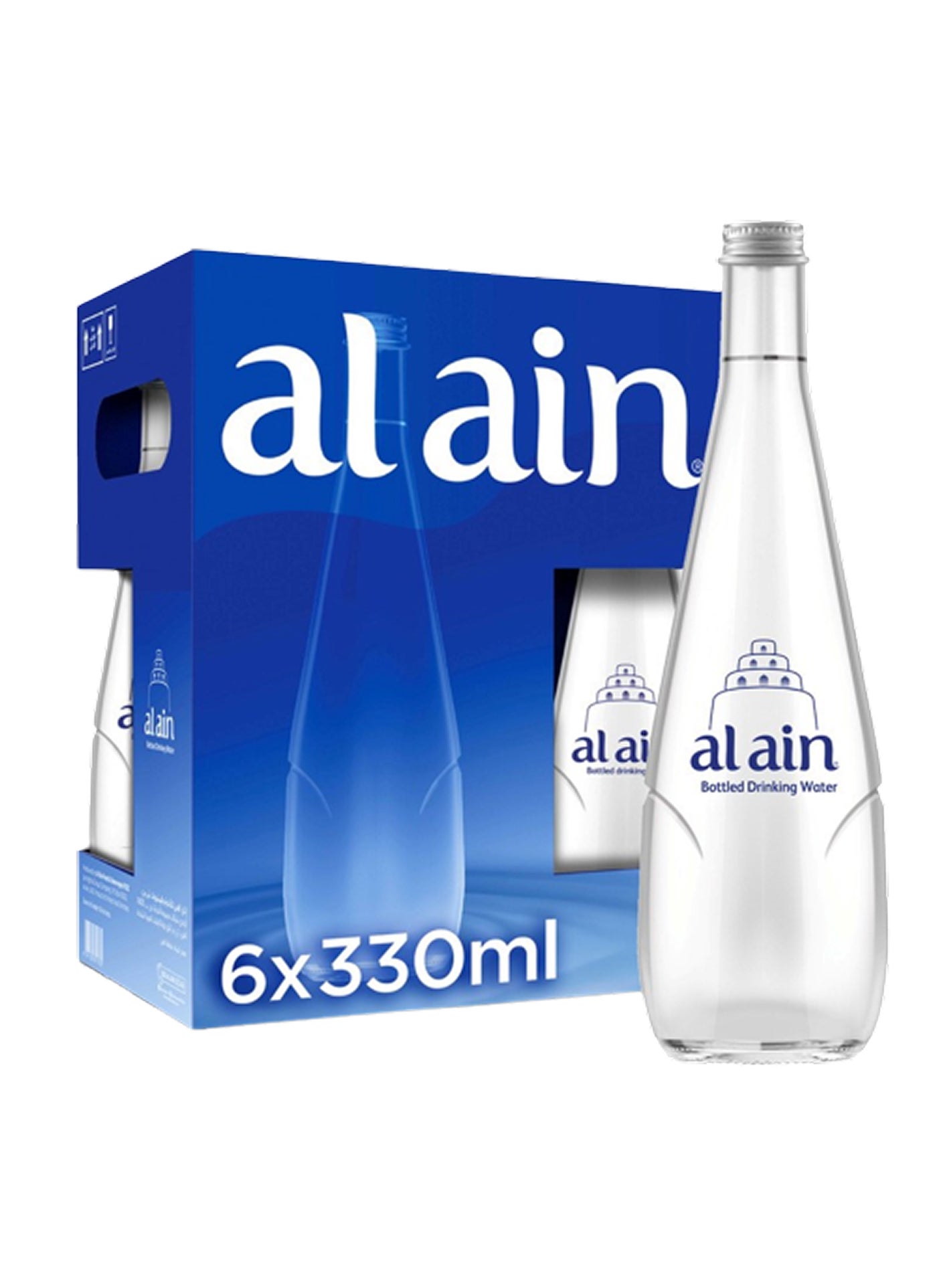 Al Ain Glass Bottled Still Water 330ml Pack of 6