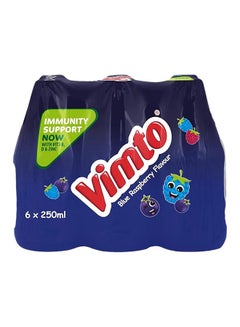 ماركة غير محددة Vimto Blue Raspberry Drink 250ml - Pack of 6 