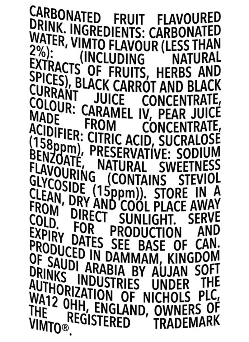 Vimto Sparkling Blue Raspberry Flavoured Drink Can 250ml - Image 3