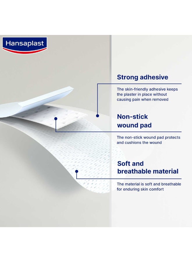 Hansaplast Sensitive Wound Plasters Extra Skin Friendly For Optimal Healing Skin Friendly Adhesion Non-Stick Wound Pad Soft And Breathable Plasters 20 Strips  - Image 4