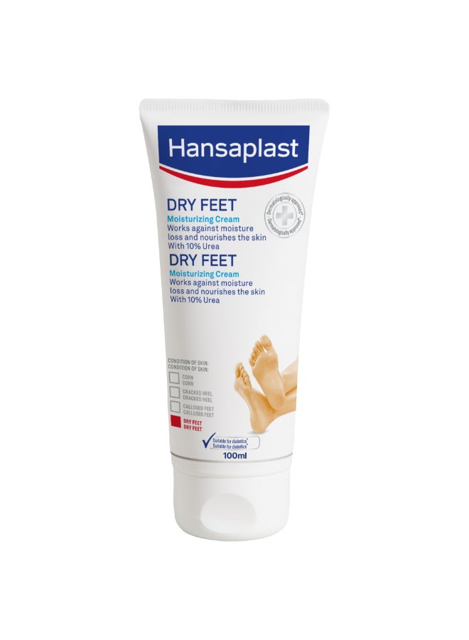 Hansaplast Dry Feet Moisturizing Cream Intensive Moisturizing Protects Against Callus Formation 10% Urea 100ml - Image 2