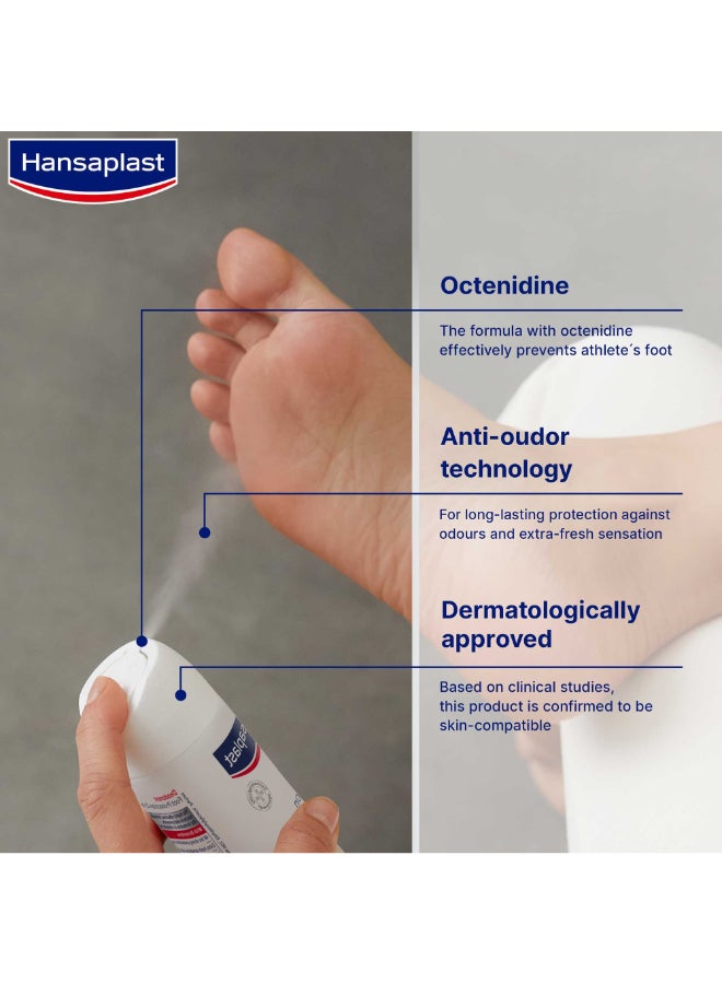 Hansaplast Foot Protection 2 In 1 Antibacterial Foot Deodorant Spray With Octenidine 48H Odour Protection With Extra Fresh Sensation Prevents Athlete’S Foot 150ml  - Image 4