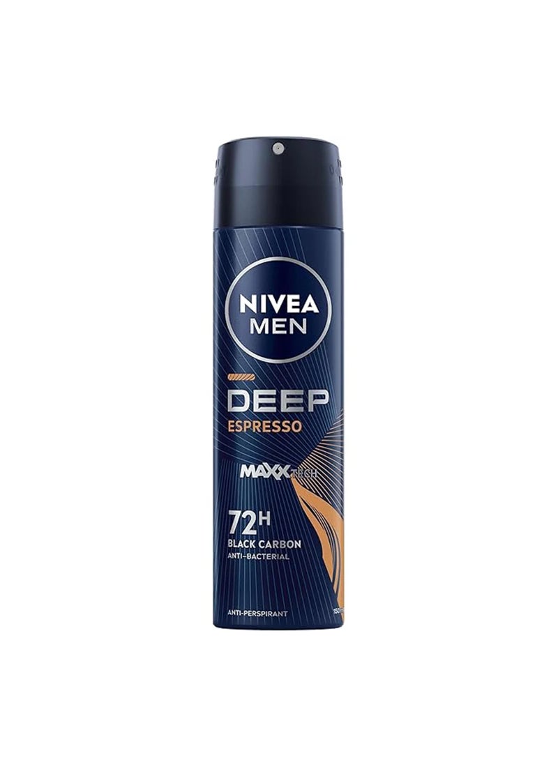 Nivea Deep Black Carbon Espresso Antiperspirant 150ml  - Image 1