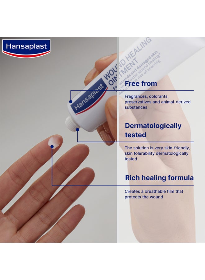 Hansaplast Wound Healing Ointment Supports Wound Faster Healing Reduces Risk Of Scarring Very Skin Friendly Suitable For Babies Free Of Animal Derived Substances 50g  - Image 2
