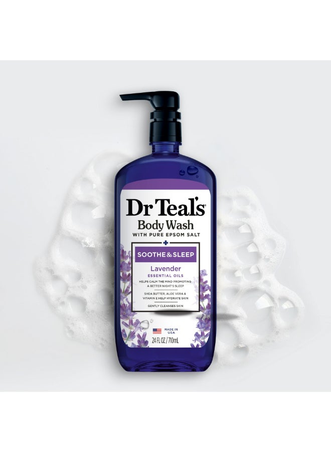Dr Teal's Epsom Salt Body Wash with Lavender for Soothe & Sleep - Ultra-Moisturizing Formula Calms & Nourishes for a Better Night's Sleep 710ml - Image 3