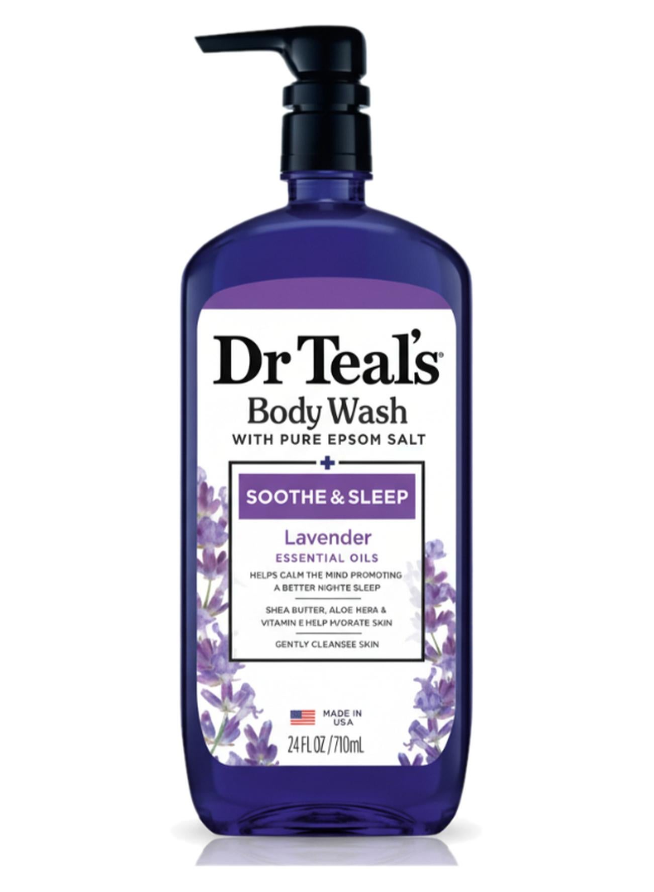 Epsom Salt Body Wash with Lavender for Soothe & Sleep - Ultra-Moisturizing Formula Calms & Nourishes for a Better Night's Sleep 710ml