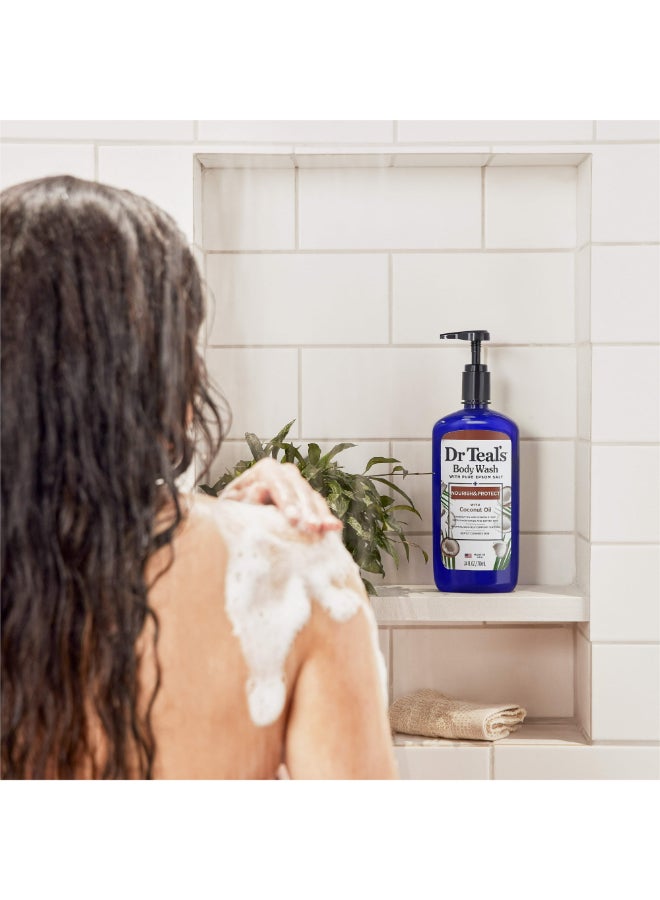 Dr Teal's - Coconut Oil Epsom Salt Body Wash 710ml - Image 1