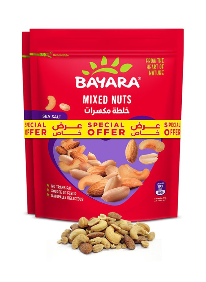 Bayara Mixed Nuts Snacks Special Offer 300.0grams Pack of 2 