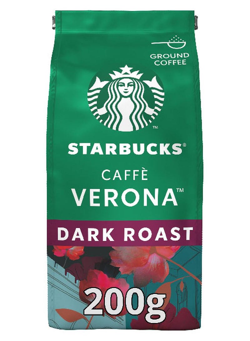 Starbucks Cafe Verona Dark Ground Arabica Coffee 200grams - Image 1