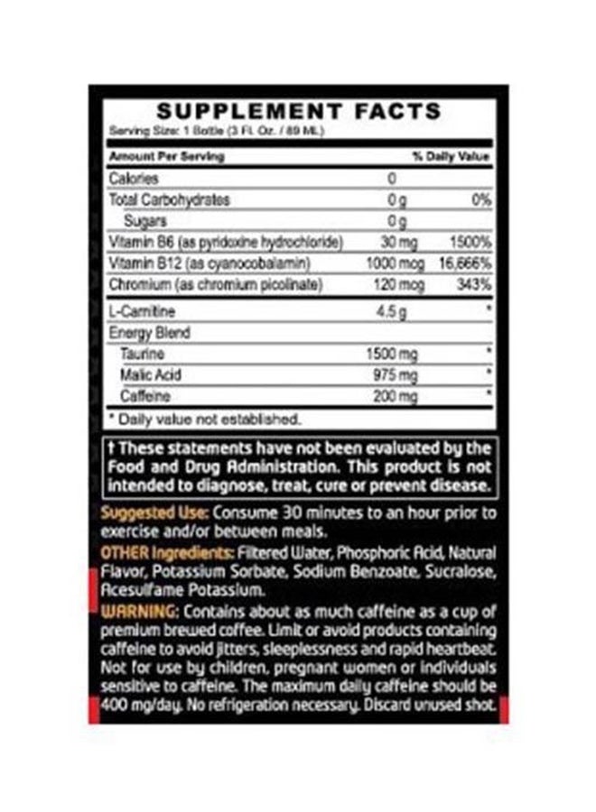 Muscle Core Nutrition L-Carnitine 4500 Tangerine, 89 ml - Pack Of 12 - Image 3