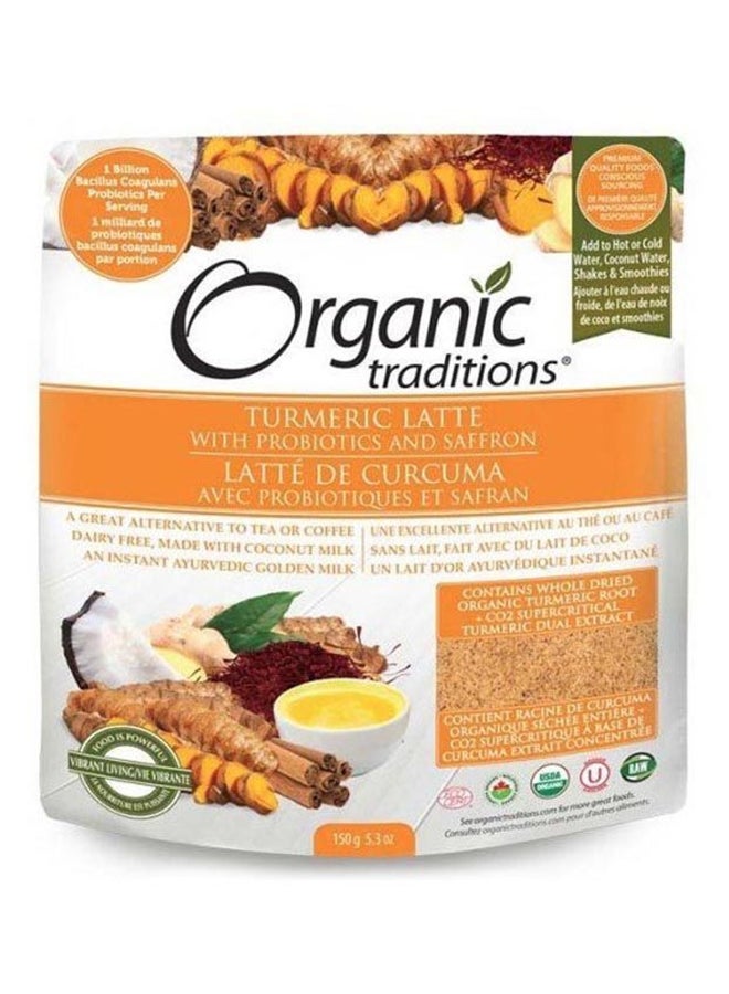 Organic Traditions Turmeric Latte With Probiotic And Saffron Ayurvedic Golden Milk Infused Premium Superfoods Dietary Supplement 150grams  - Image 3