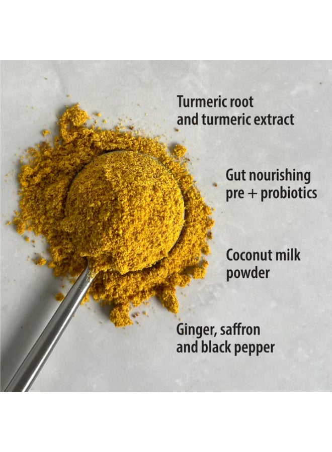 Organic Traditions Turmeric Latte With Saffron & Probiotics 150g — 13 Servings, Instant Relax,1 Billion Gut Healing Probiotics, 5.3 oz 150grams - Image 2