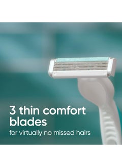 Gillette 6 Pieces Venus 3 Sensitive Disposable Razors Multicolor  - Image 2