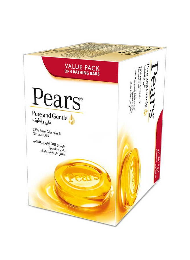 Pears Pure And Gentle Soap 4 Pieces 125grams - Image 1