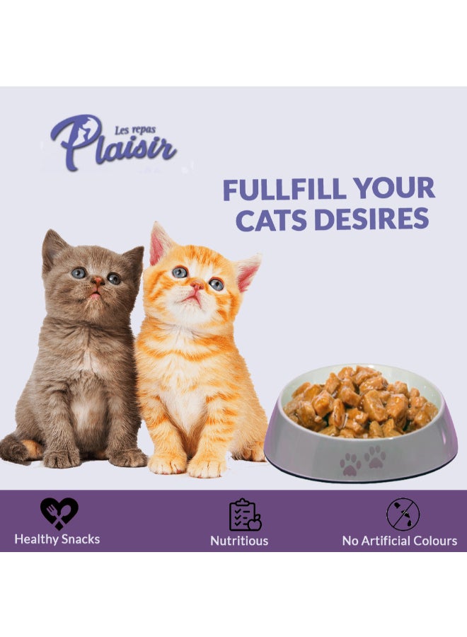 Plaisir Cats Chunks In Gravy Beef And Turkey Pouch 100grams  - Image 4