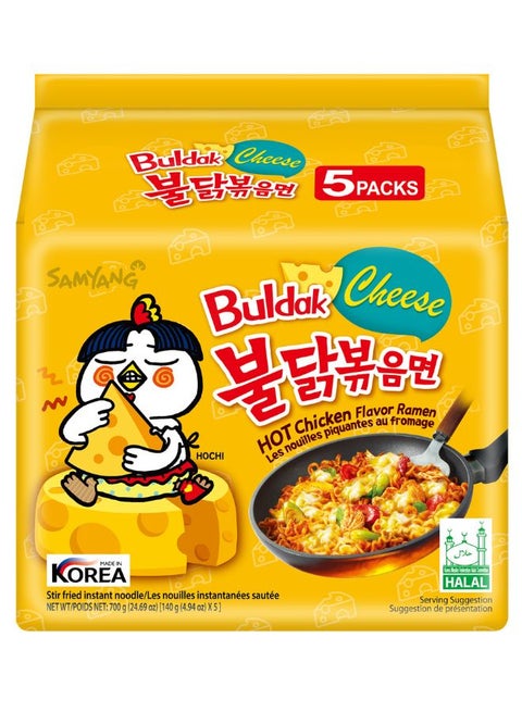 Buldak Ramen Cheese 140grams Pack of 5