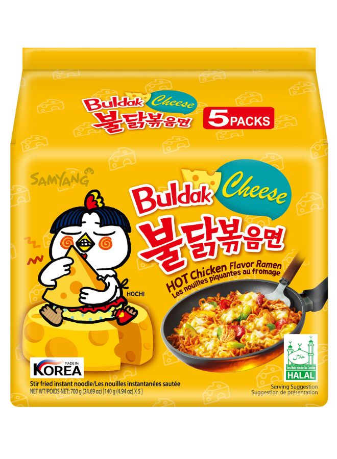 Samyang Buldak Ramen Cheese 140grams Pack of 5  - Image 1