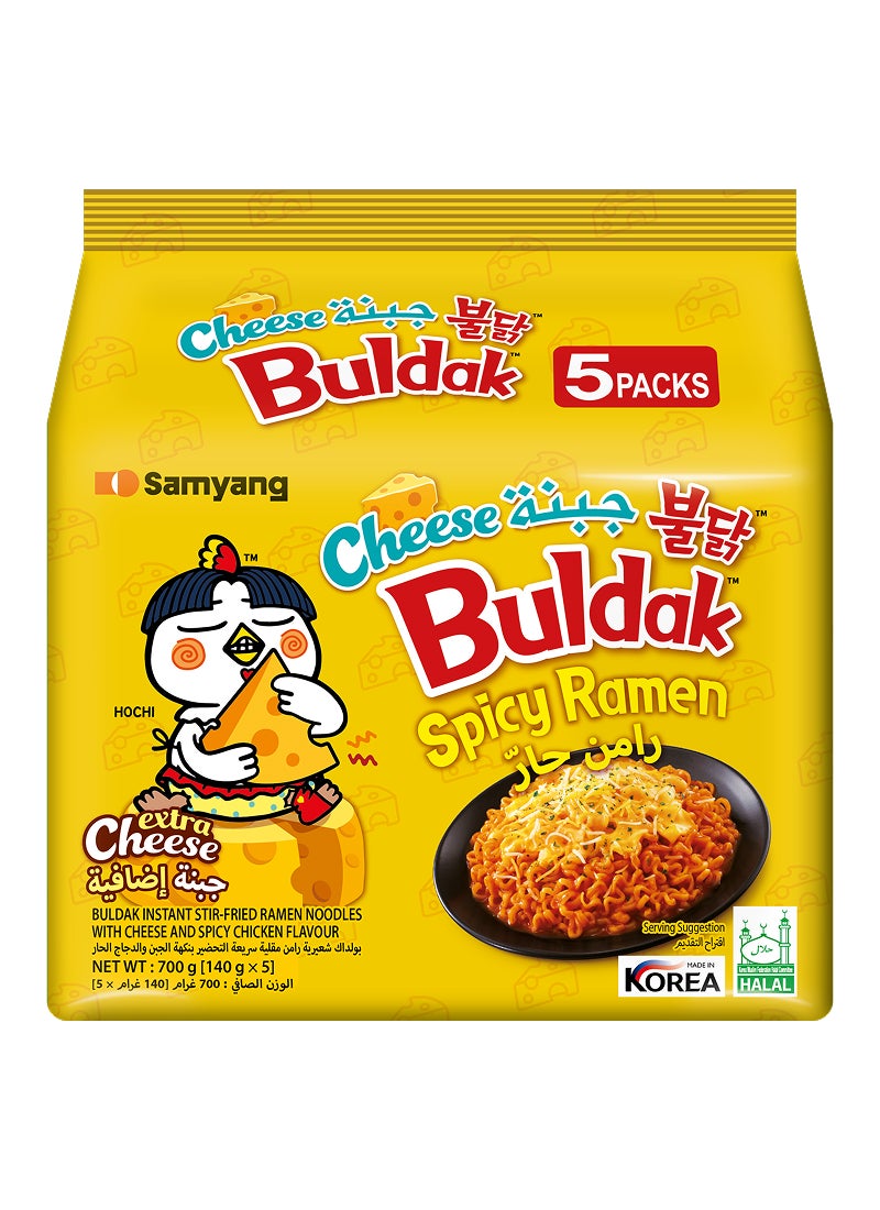 Samyang Buldak Ramen Cheese 140grams Pack of 5 - Image 1