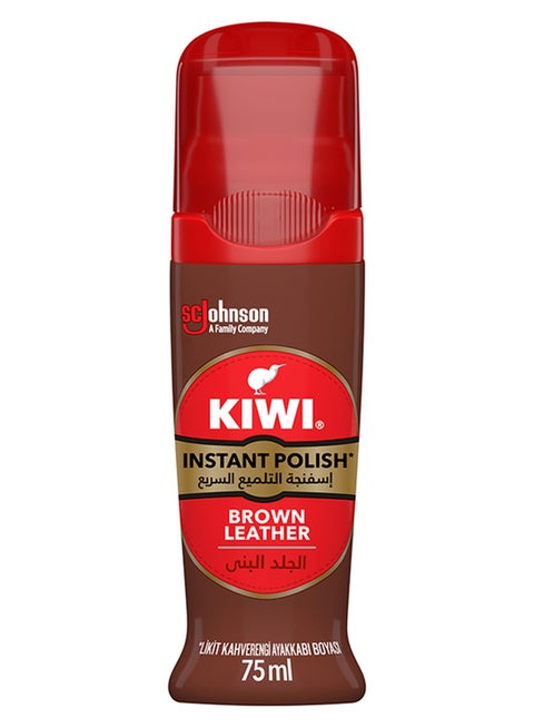 Instant Shine And Protect, Liquid Shoe Polish With Long-Lasting Water Protection  75ml Brown