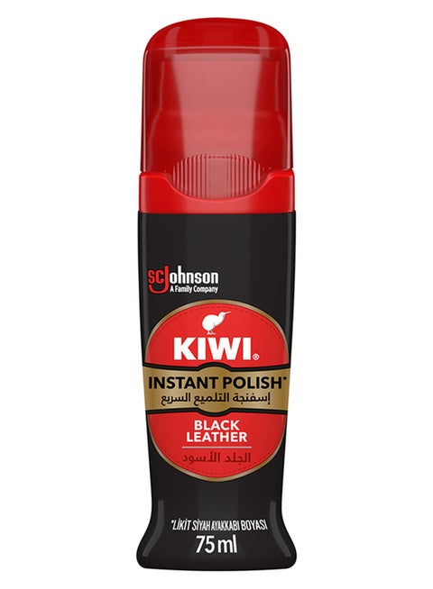 Instant Shine And Protect, Liquid Shoe Polish With Long-Lasting Water Protection 75ml Black
