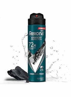 Rexona MEN Antiperspirant Deodorant Spray, 72 hour sweat & odor protection*, Charcoal Fresh, with MotionSense technology, 150ml  - Image 1