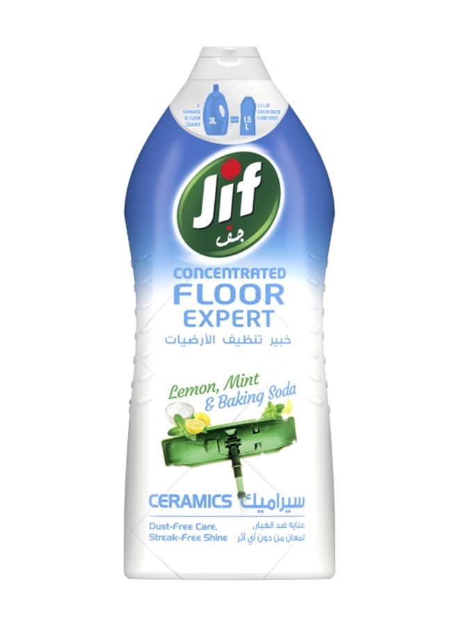 Jif Concentrated Ceramic Floor Expert For Powerful Cleaning Lemon Mint And Baking Soda Streakfree Shine 1500ml  - Image 1