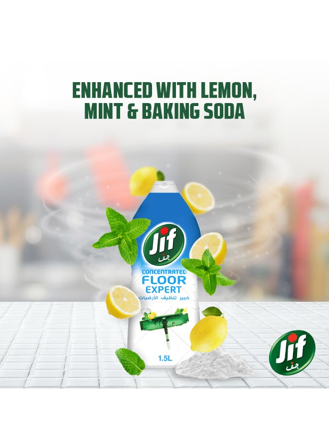 Jif Concentrated Ceramic Floor Expert For Powerful Cleaning Lemon Mint And Baking Soda Streakfree Shine 1500ml  - Image 5