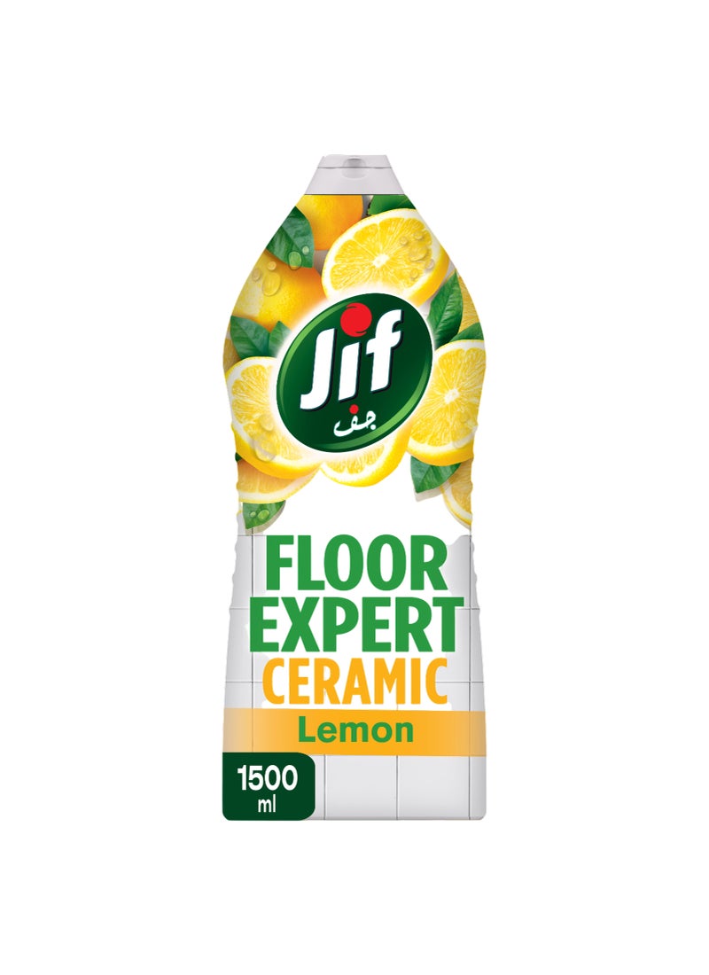 Jif Ceramic Lemon Floor Expert Liquid Cleaner 1500ml - Image 1