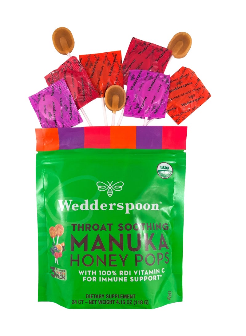 Wedderspoon Org Manuka Honey Pops Kids-Varietypak 24'S:02242, 4.15 Oz (118 G) - Image 2