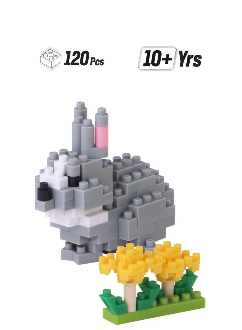 Nanoblock NBC179 120-Piece Rabbit Building Block 120 10+ Years - Image 1
