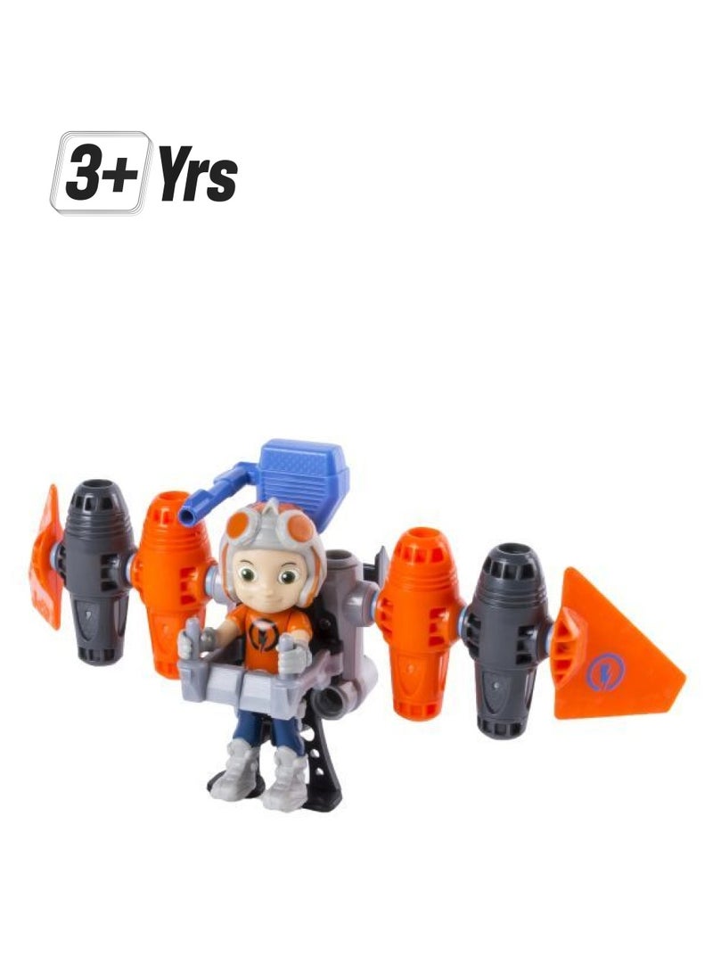 سبن ماستر مجموعة ألعاب بناء بتصميم بدلة نفاثة مع مجسم شخصية رستي 20074175 أكبر من3 سنوات - Image 1