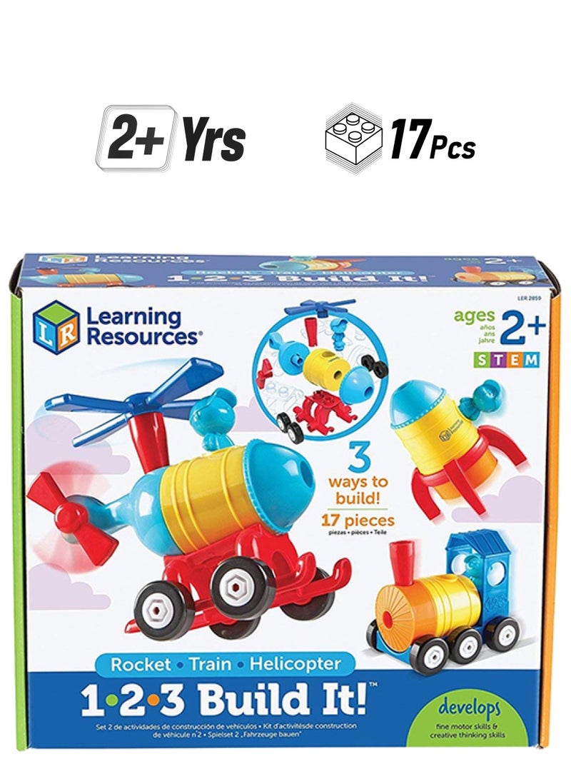 Learning Resources LER2859 17-Piece Toddler Building Stacking Block Set 17 2+ Years - Image 1