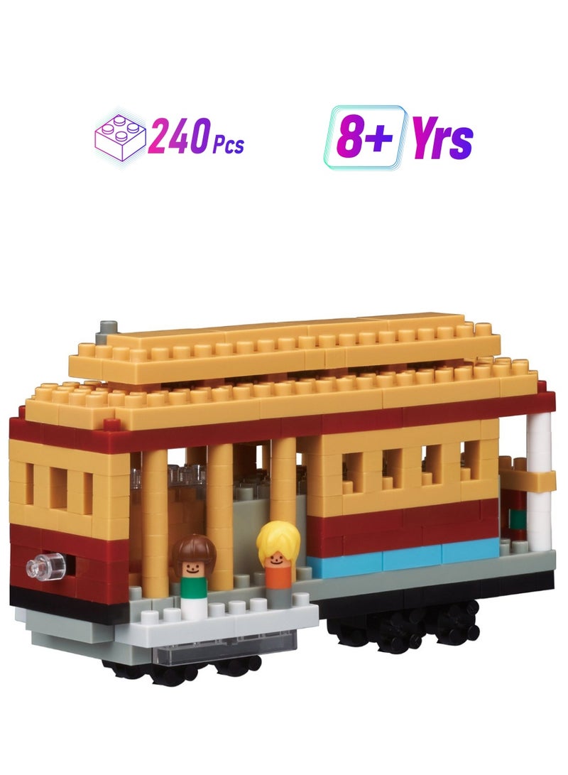 نانوبلوك مجموعة مكعبات بناء سيارة كابل سان فرانسيسكو مكونة من 240 قطعة NBH132 240 أكبر من 8 سنوات - Image 1