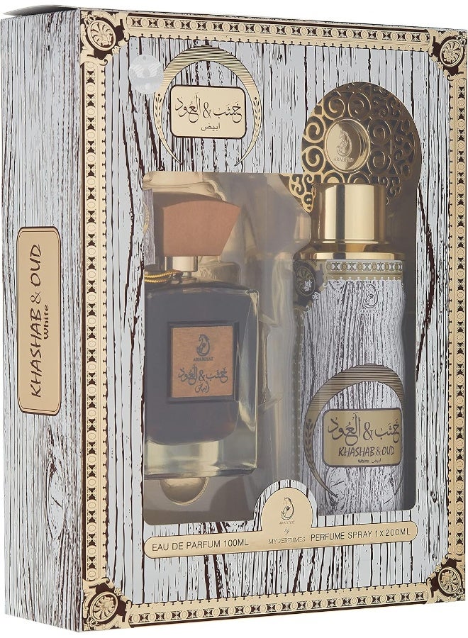 عربيات - طقم هدايا عطر خشب العود الأبيض - Image 1
