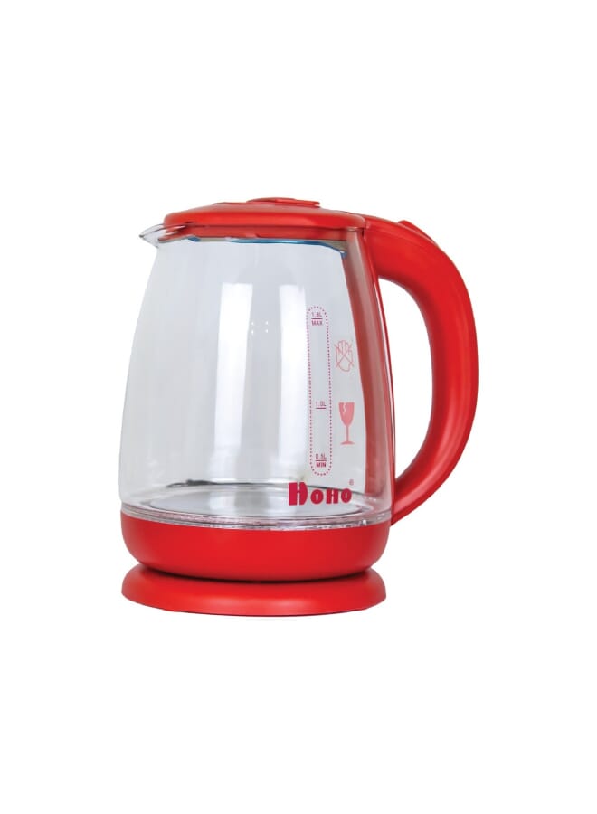 هوهو غلاية كهربائية من الزجاج بقدرة 1500 وات 1.8 L 1500 W HOHO-8816 متعدد الالوان  - Image 1