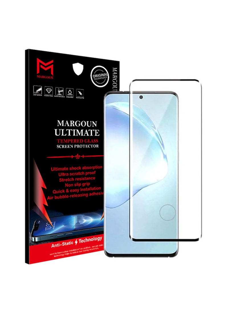 MARGOUN - Tempered Glass Screen Protector For Samsung Galaxy S20 Ultra Black/Clear - Image 1